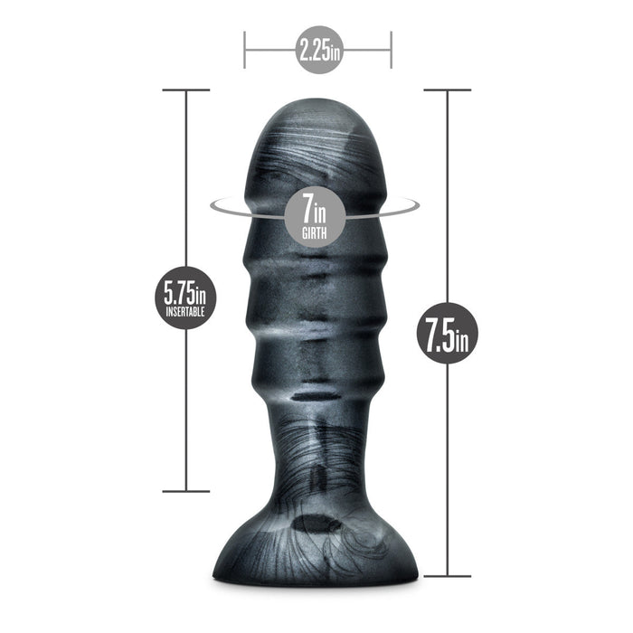 Eden 7" Long X-Large Black Anal Butt Plug