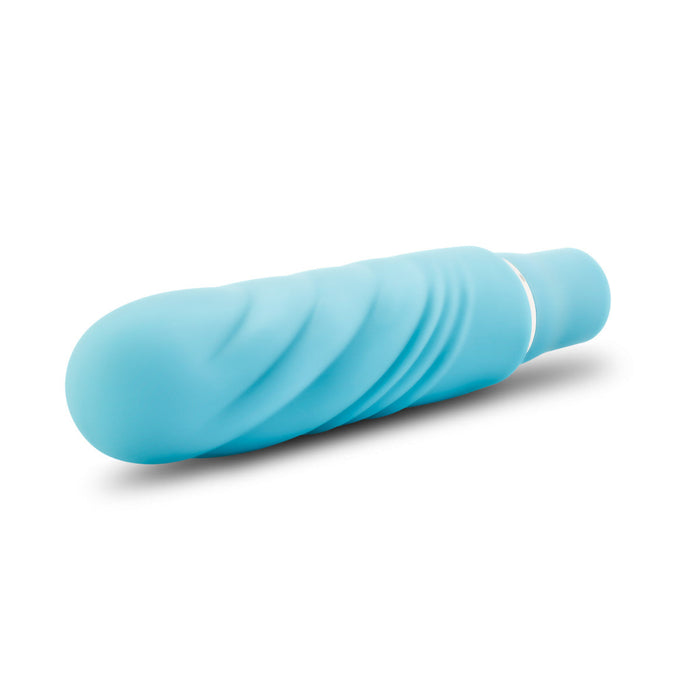 Eden 3.5" Long 10 Mode Ridged Blue Waterproof Vibrator