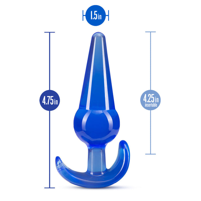 Eden 4.5" Long Blue Beginner's Anal Butt Plug