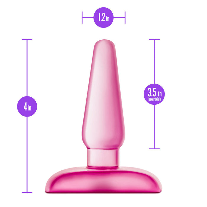 Eden 4" Long Pink Beginner's Anal Butt Plug