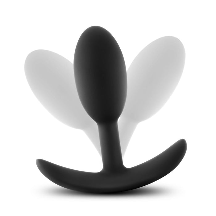 Eden 3.5" Long Black Silicone Motion Activated Tapered Anal Butt Plug