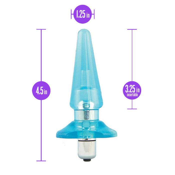 Eden 4.5" Long Blue 3 Mode Anal Butt Plug