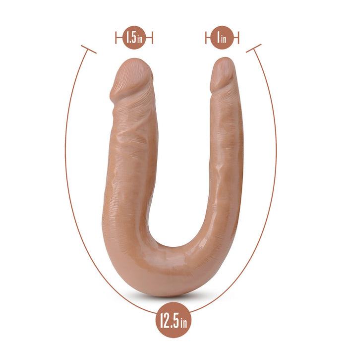 Eden 12.5" Long Realistic U-Shape Double Sided Dildo