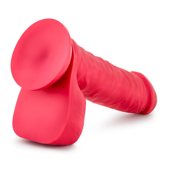 Eden 8" Long Red Silicone Realistic Dildo With Balls & Suction Cup Base