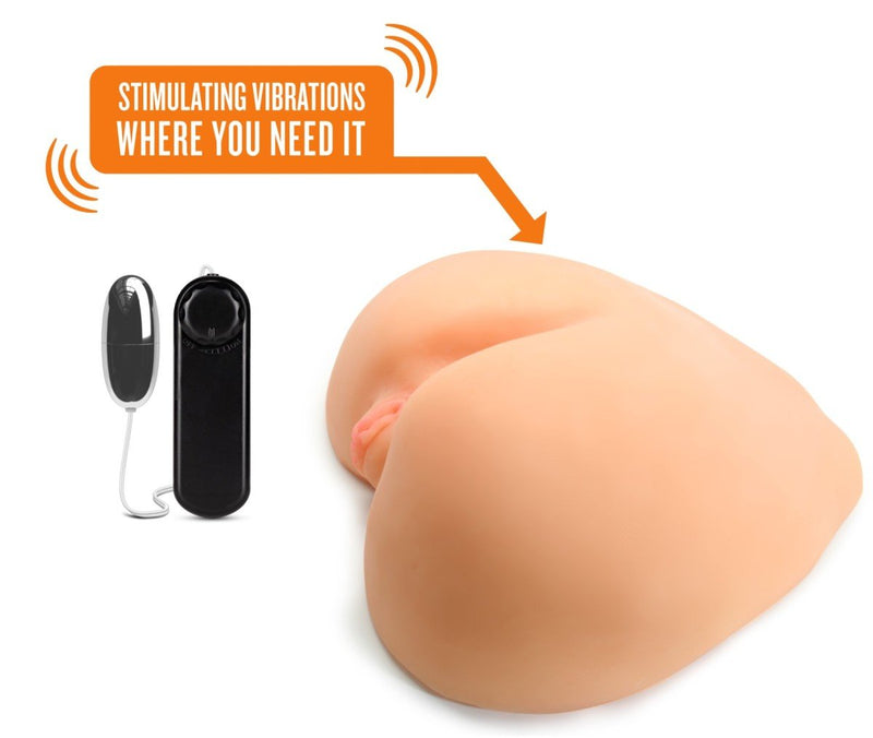 Eden Ultra Soft Beige Thick & Life Sized Realistic Snug Pocket Pussy Vibrating Masturbator