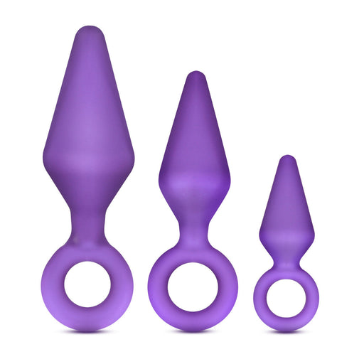 Adult Sex Toys Purple Silicone Anal Butt Plug (3 Pack)