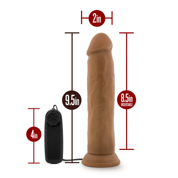 Eden 9.5" Long Ridged Suction Realistic Dildo With Suction Cup Base