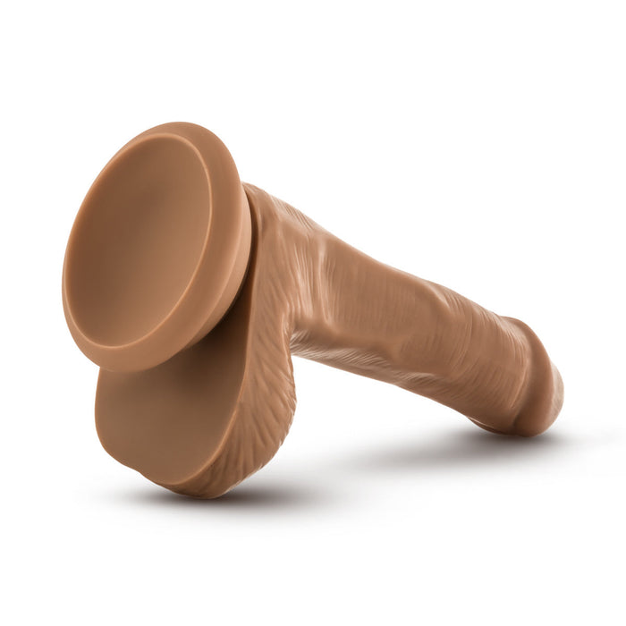 Eden 6.5" Long Brown Ridged Suction Realistic Dildo With Suction Cup Base