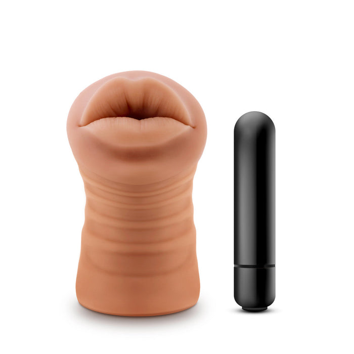 Adult Sex Toys Realistic Vibrating Ribbed Masturbator -