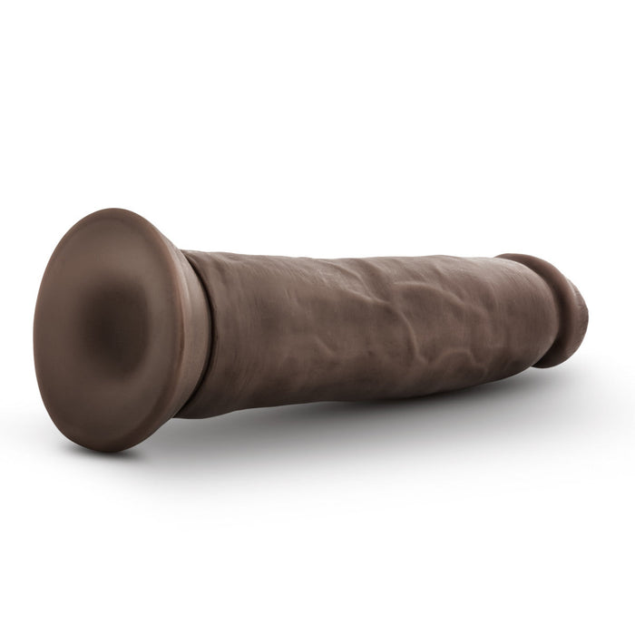 Eden 9.5" Long Brown Ridged Suction Realistic Dildo With Suction Cup Base