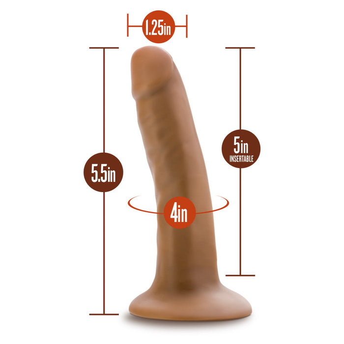 Eden 5.5" Long Ridged Realistic Dildo With Suction Cup Base