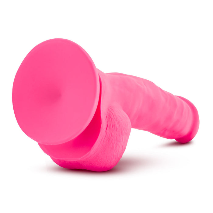 Eden 8.75" Long Pink Silicone Realistic Dildo With Balls & Suction Cup Base