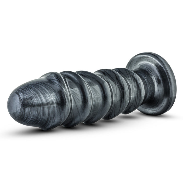 Eden 11" Long X-Large Black Ribbed Anal Butt Plug