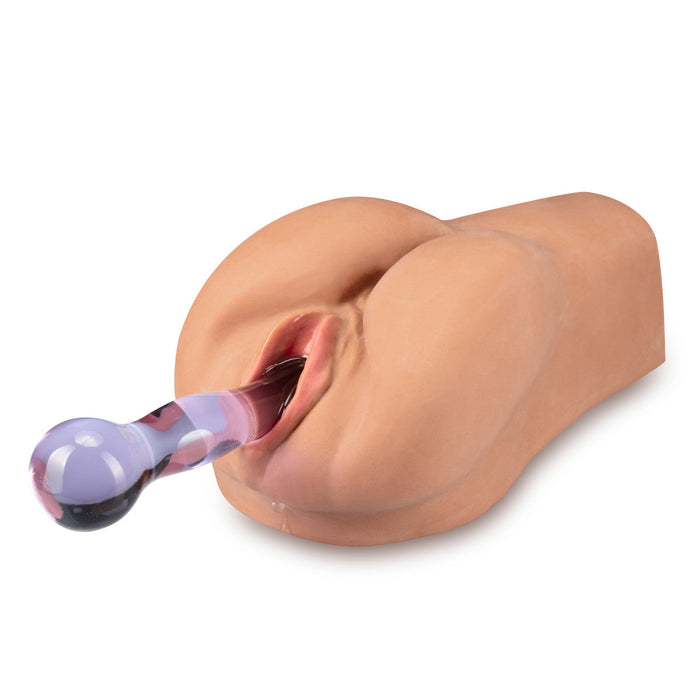 Eden Ultra Soft Brown Realistic Ribbed & Snug Pocket Pussy Vibrating Masturbator