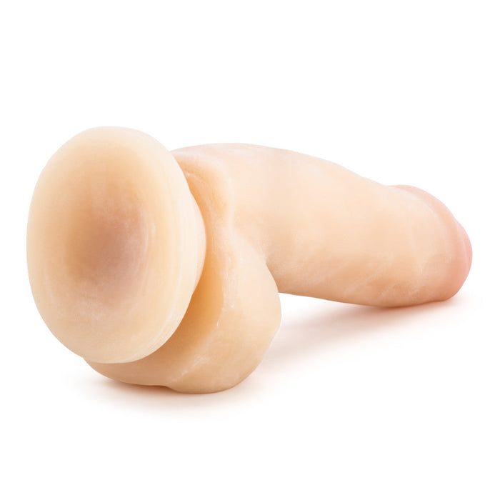 Eden 7.5" Long Beige Ridged Rigid Realistic Dildo With Suction Cup Base