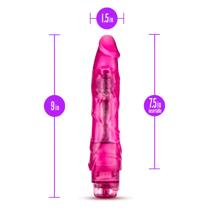 Eden 9" Long Pink Realistic Vibrating Dildo