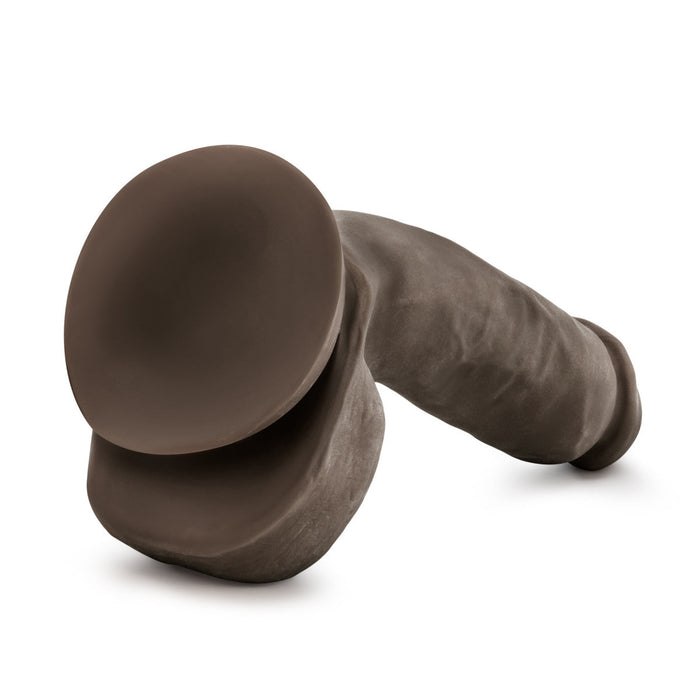 Eden 8.5" Long Brown Rigid Realistic Dildo With Balls & Suction Cup Base