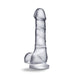 Adult Sex Toys 7.5" Long Clear Ridged G Spot Realistic Dildo With Suction Cup Base