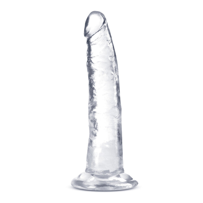 Eden 7.5" Long Clear Ridged Realistic Dildo With Suction Cup Base