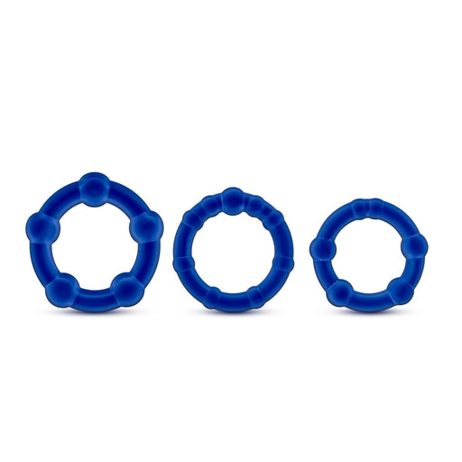 Adult Sex Toys 3 Piece Blue Cock Ring