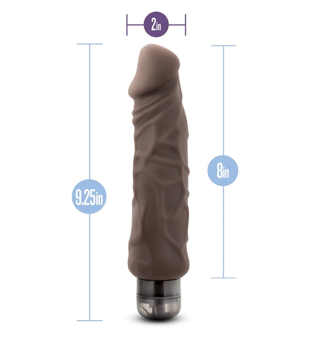 Eden 9.25" Long Brown Realistic Vibrating Dildo