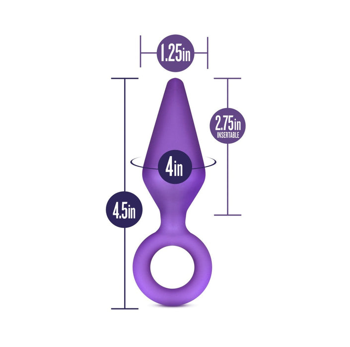 Eden 4.5" Long Purple Silicone Anal Butt Plug