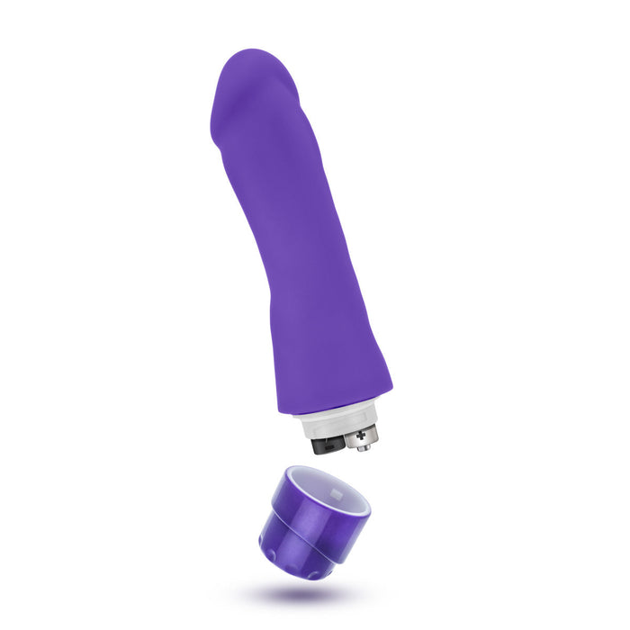 Eden 7.75" Long Purple Silicone Multi-Speed Vibrating Dildo