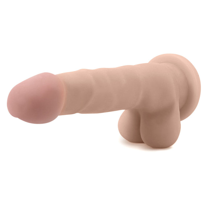 Eden 7" Long Beige Ridged Rigid Realistic Dildo With Suction Cup Base