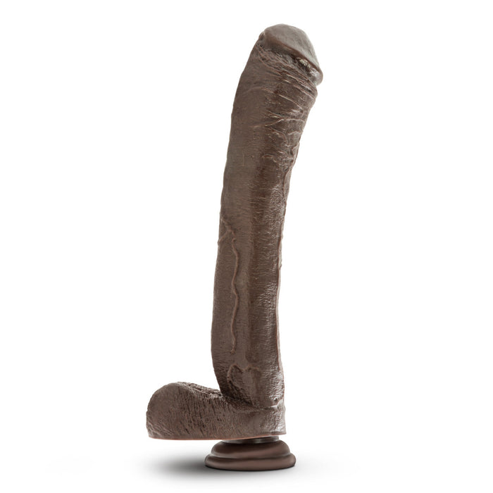 Eden 13" Long Brown Realistic Dildo With Balls & Suction Cup Base