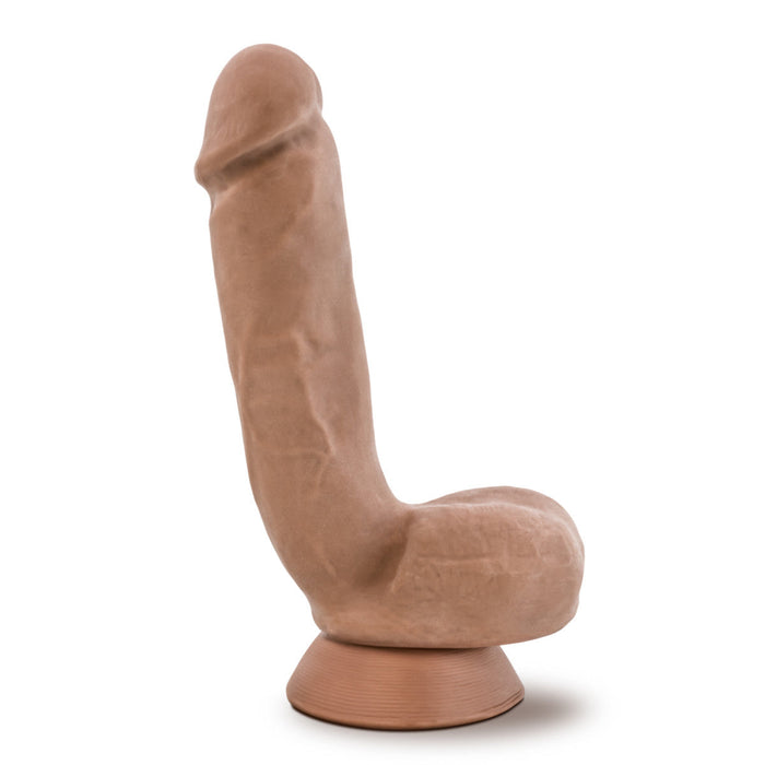 Eden 8.5" Long Brown Rigid Realistic Dildo With Balls & Suction Cup Base