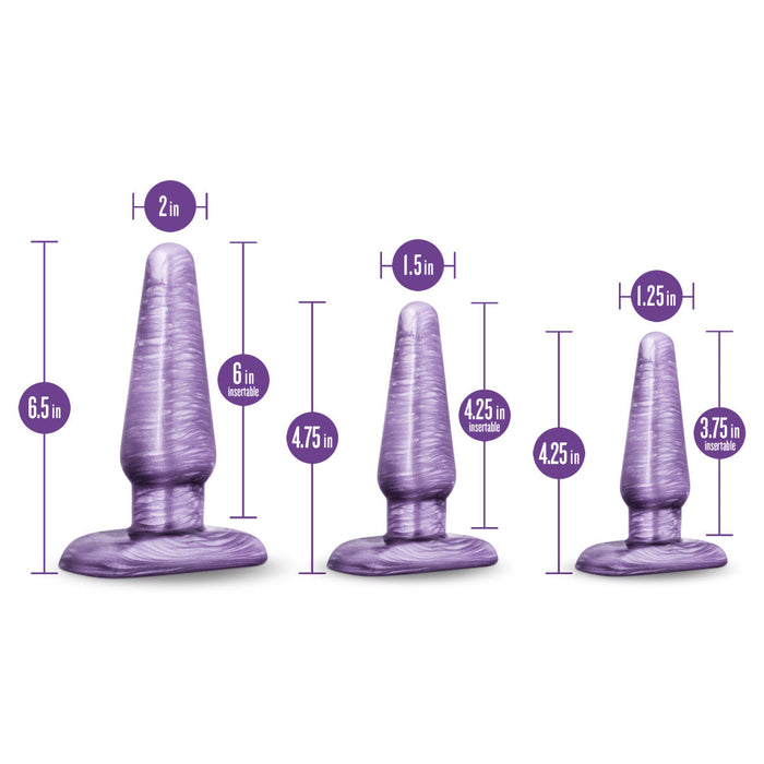 Eden Purple Beginner's Anal Butt Plug (Set of 3)