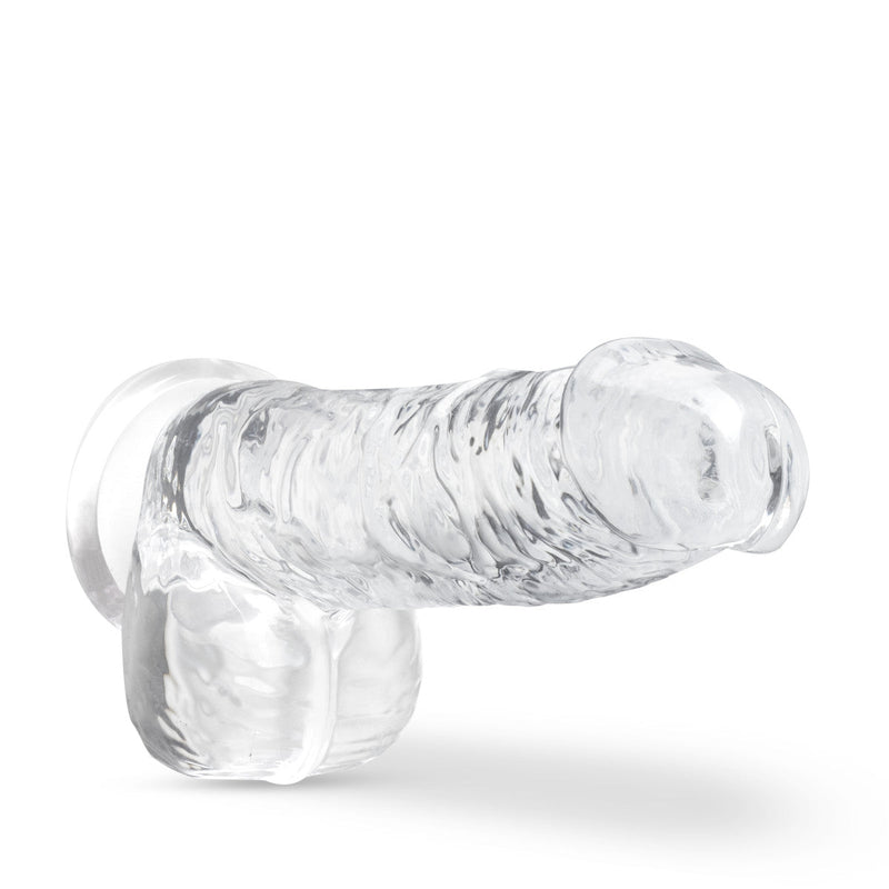 Eden 6" Long Clear Realistic Dildo With Balls & Suction Cup Base