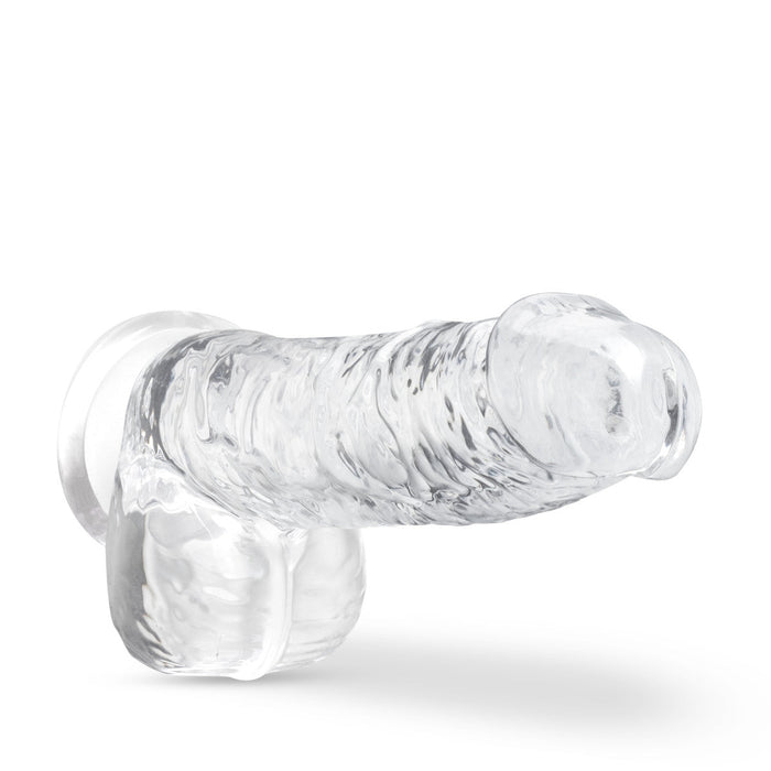 Eden 6" Long Clear Realistic Dildo With Balls & Suction Cup Base