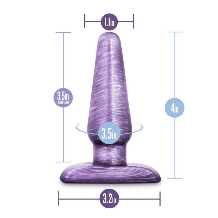 Eden 4.5" Long Purple Beginner's Anal Butt Plug