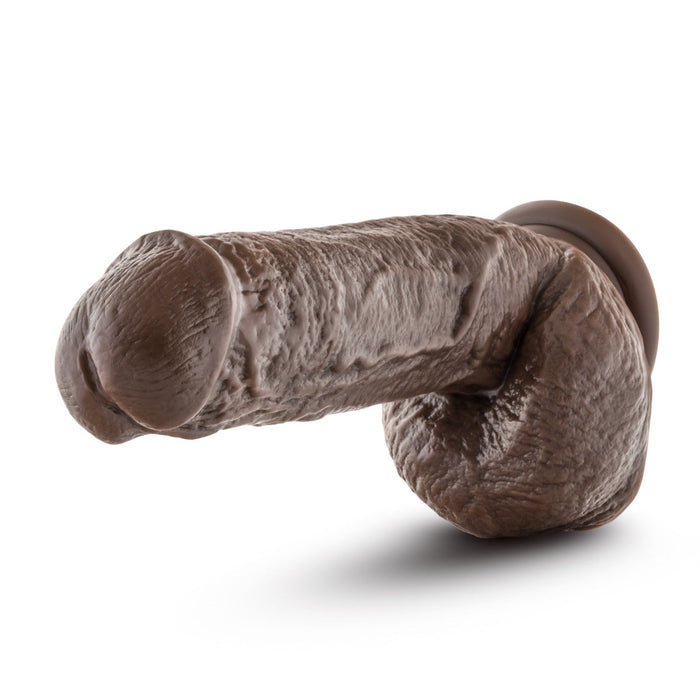 Eden 8.5" Long Brown Ridged Suction Realistic Dildo With Suction Cup Base