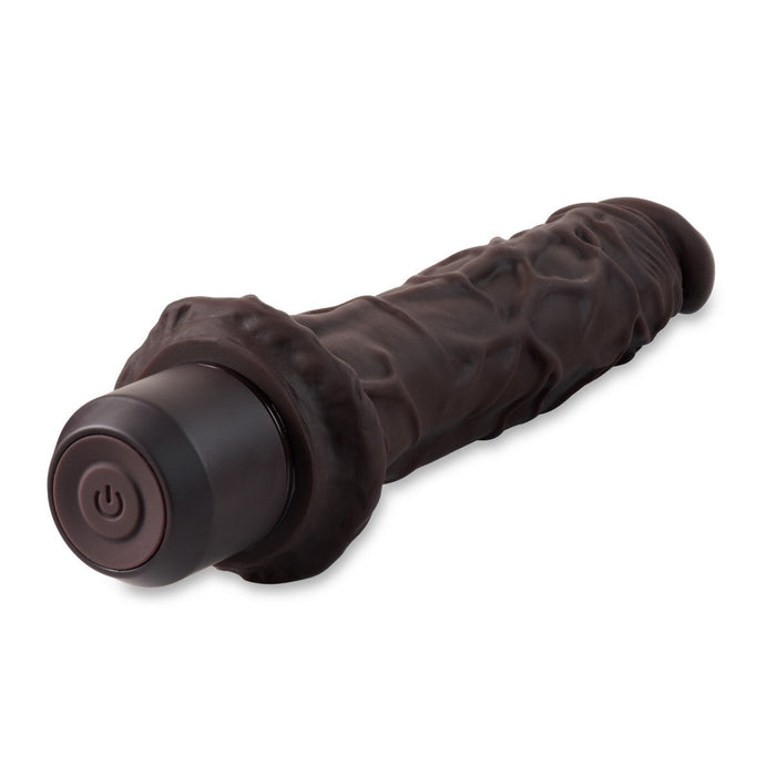 Eden 10" Long Brown Silicone Multi-Speed Vibrating Dildo