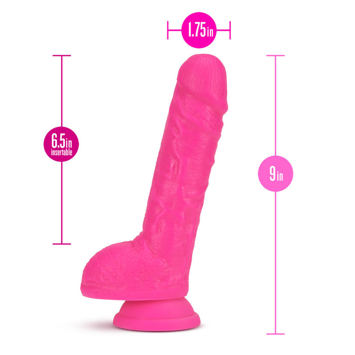 Eden 9" Long Pink Realistic Dildo With Suction Cup Base