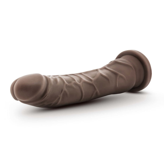 Eden 9" Long Brown Ridged Suction Realistic Dildo With Suction Cup Base