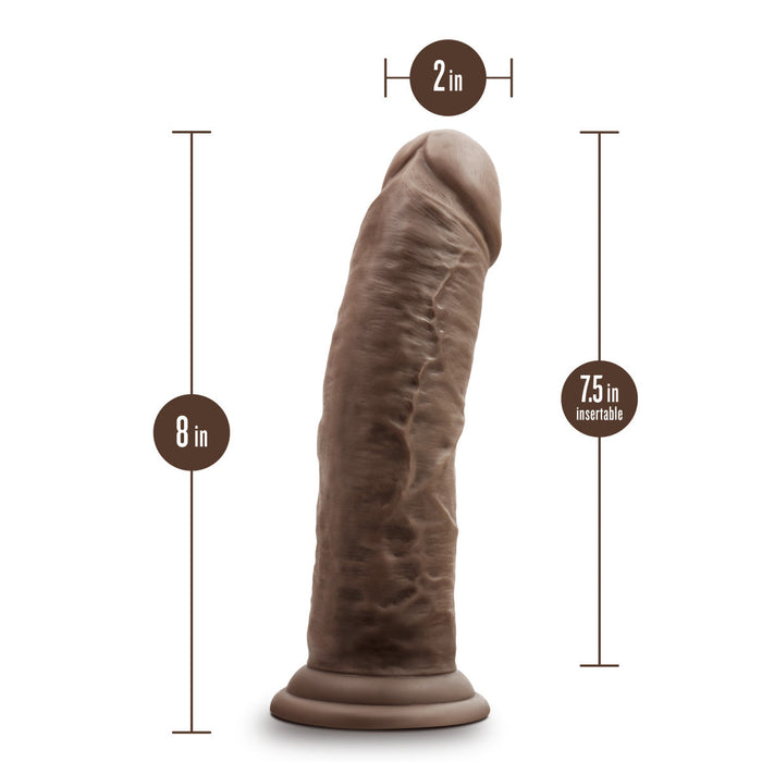 Eden 8" Long Beige Silicone Realistic Dildo With Suction Cup Base