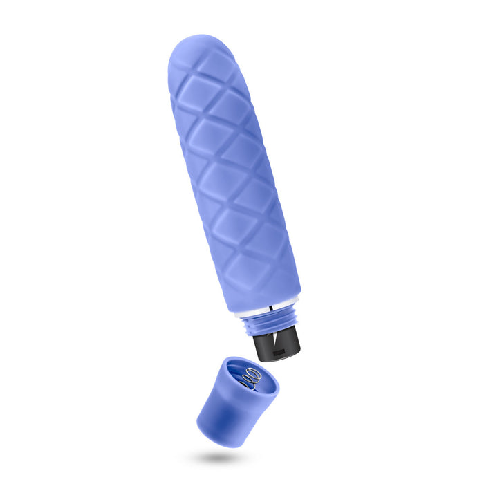 Eden 4.5" Long 10 Mode Ridged Blue Waterproof Vibrator