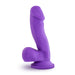 Adult Sex Toys 7" Long Purple Silicone Curved Realistic Dildo