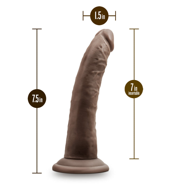 Eden 7.5" Long Posable Brown Realistic Dildo With Suction Cup Base