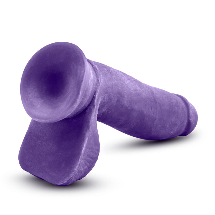 Eden 7" Long Purple Rigid Realistic Dildo With Balls & Suction Cup Base