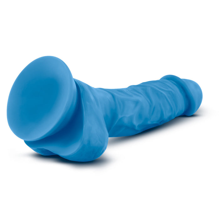 Eden 7" Long Blue Realistic Dildo With Balls & Suction Cup Base