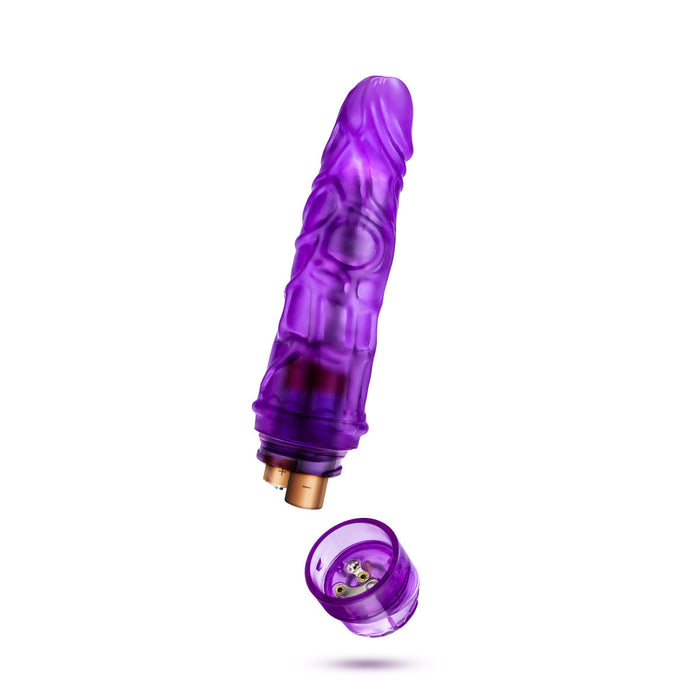 Eden 7.75" Long Purple Realistic Multispeed Vibrating Dildo