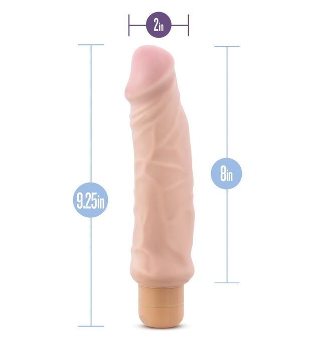 Eden 9" Long Beige G Spot Realistic Vibrating Dildo