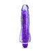 Adult Sex Toys 9" Long Glow In The Dark Purple Ridged 1 Mode Vibrating Dildo