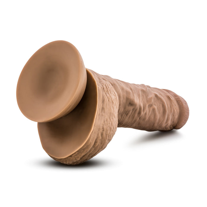 Eden 9" Long Brown Ridged Rigid Realistic Dildo With Suction Cup Base