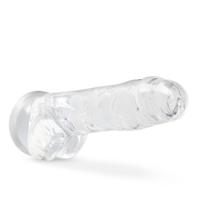 Eden 8" Long Clear Realistic Dildo With Balls & Suction Cup Base