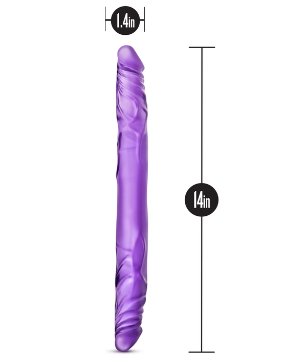 Eden 14" Long Purple Realistic Double Sided Dildo